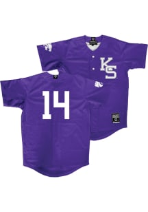 Jack Quetschenbach  K-State Wildcats Mens Purple NIL Purple Baseball Jersey