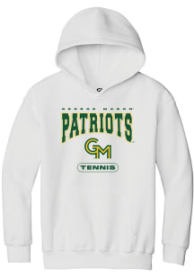 Summit Sportswear George Mason University Youth White Tennis Long Sleeve Hoodie