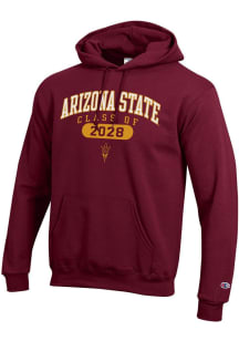 Champion Arizona State Sun Devils Mens Maroon Class of 2028 Powerblend Long Sleeve Hoodie