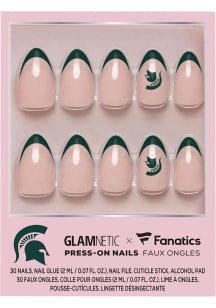 Michigan State Spartans Glamnetic Press On Nails Cosmetics