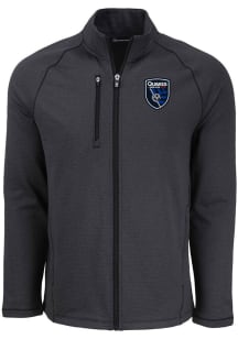Cutter and Buck San Jose Earthquakes Mens Black Pehastin Light Weight Jacket