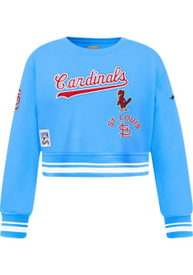 Pro Standard St Louis Cardinals Girls Light Blue Retro Classics Long Sleeve T-Shirt