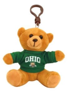 Ohio Bobcats Bear Plush Keychain - Green