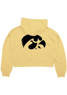 Blue 84 Iowa Hawkeyes Womens Yellow Cloud Fleece Long Sleeve Full Zip Jacket