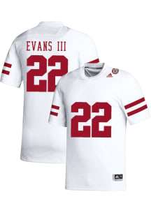 Victor Evans III   Nebraska Cornhuskers White NIL Name And Number Football Jersey