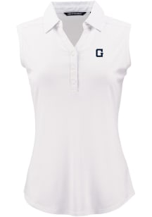 Cutter and Buck Georgetown Hoyas Womens White Vault Forge Eco Polo Shirt