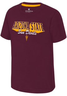 Colosseum Arizona State Sun Devils Toddler Maroon Tryouts Short Sleeve T-Shirt