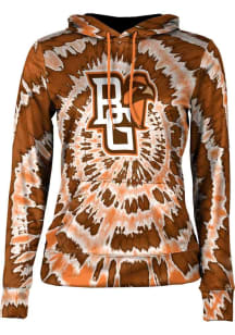 ProSphere Bowling Green Falcons Womens Orange Tie Dye Hooded Sweatshirt