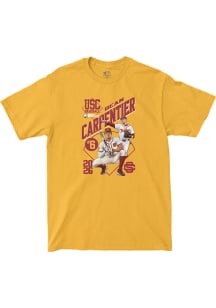 Dean Carpentier USC Trojans Gold Illustrated Short Sleeve Fashion Player T Shirt