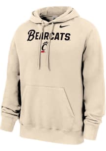 Nike Cincinnati Bearcats Mens Natural Club Fleece Long Sleeve Hoodie