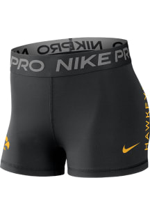 Nike Iowa Hawkeyes Womens Black Pro Dri-FIT Shorts