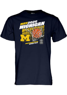 Blue 84 Michigan Wolverines Navy Blue 2026 Men's Basketball Final Four Bound Short Sleeve T Shirt