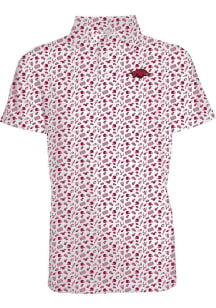 Arkansas Razorbacks Youth Cardinal Tom Short Sleeve Polo Shirt