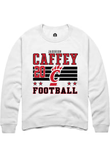 Jakorion Caffey Cincinnati Bearcats Mens White Football NIL Striped Player Crew