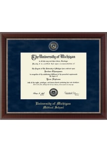 Michigan Wolverines Medallion Regal Diploma Frame - Navy Blue