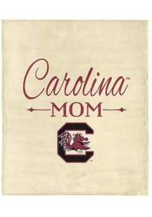 South Carolina Gamecocks Mom Silk Touch Fleece Blanket - White