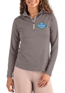 Cutter and Buck UCLA Bruins Womens Graphite 2026 WBB Champions Coastline Qtr Zip
