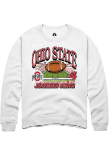 Jeremiah Smith Ohio State Buckeyes Mens White NIL Name Number Net Player Crew