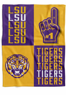 LSU Tigers Domino Swaddle Baby Blanket