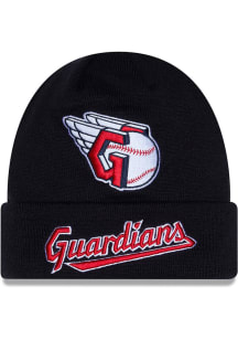 New Era Cleveland Guardians Navy Blue 2026 Clubhouse Cuff Mens Knit Hat