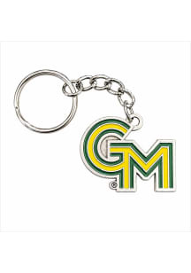 George Mason University Pewter Die Cut Mascot Keychain - Green