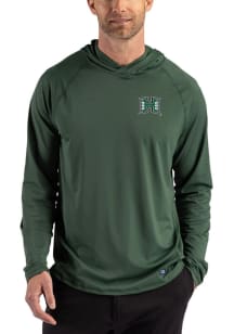 Cutter and Buck Hawaii Warriors Mens Green Prospect Eco Long Sleeve Hoodie