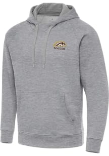 Antigua Western Michigan Broncos Mens Grey Heather Soccer Victory Long Sleeve Hoodie