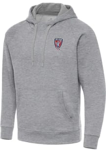 Antigua Indy Eleven Mens Grey Victory Big and Tall Hooded Sweatshirt