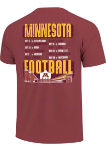 Minnesota Golden Gophers Maroon 2026 Football Schedule Short Sleeve T Shirt
