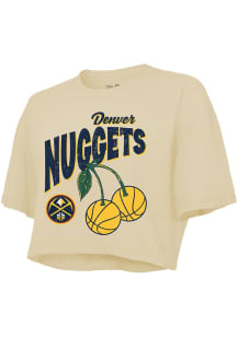 Denver Nuggets Womens White Circus Shot Short Sleeve T-Shirt