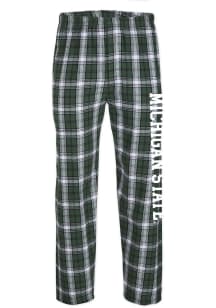 Michigan State Spartans Mens Green Team Name Sleep Pants