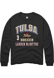 Lauren McIntyre Tulsa Golden Hurricane Mens Black NIL Arch Logo Player Crew