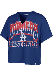 47 Los Angeles Dodgers Womens Blue Win Big Short Sleeve T-Shirt