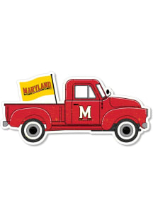 Maryland Terrapins 2" Truck Dizzler Stickers - Red