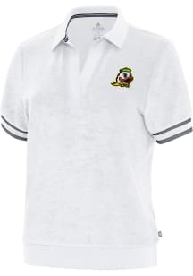 Antigua Oregon Ducks Womens Navy Blue Favorite Short Sleeve Polo Shirt