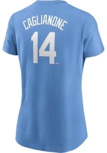 Jac Caglianone Kansas City Royals Womens Light Blue Arch Player T-Shirt