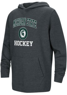 Colosseum Michigan State Spartans Youth Black Hockey No 1 Long Sleeve Hoodie