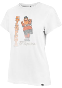 Gritty  47 Philadelphia Flyers Womens White Frankie Gritty Short Sleeve T-Shirt