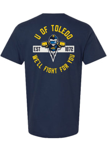 Summit Sportswear Toledo Rockets Navy Blue Front Back Short Sleeve T Shirt