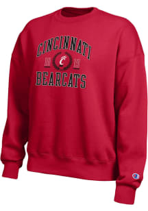 Champion Cincinnati Bearcats Womens Red C6250 Crew Sweatshirt