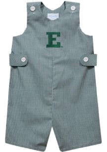 Vive La Fete Eastern Michigan Eagles Toddler Green Gingham Overalls
