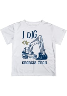 Vive La Fete GA Tech Yellow Jackets Youth White Excavator Short Sleeve T-Shirt