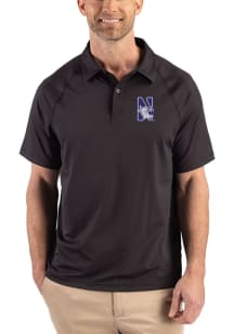 Cutter and Buck Northwestern Wildcats Black Prospect Eco Big and Tall Polo