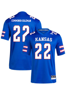 KhiJohnn Cummings Coleman  Adidas Kansas Jayhawks Royal Blue NIL Name And Number Football Jersey