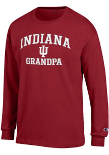 Champion Indiana Hoosiers Crimson Grandpa Jersey Long Sleeve T Shirt