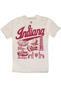 Indiana Hoosiers White Campus Icons Short Sleeve Fashion T Shirt