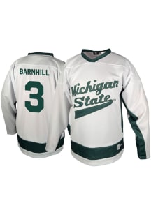 Genuine Collective Sean Barnhill Michigan State Spartans Mens White NIL Hockey Jersey