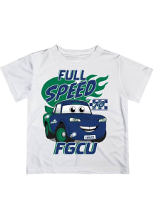 Vive La Fete Florida Gulf Coast Eagles Toddler White Full Speed Short Sleeve T-Shirt