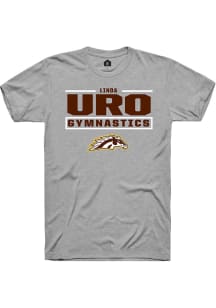 Linda Uro Western Michigan Broncos Grey NIL Stacked Box Short Sleeve Player T Shirt