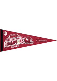 Indiana Hoosiers 12x30 Alt 2025 Football Nat Champ Pennant - Crimson